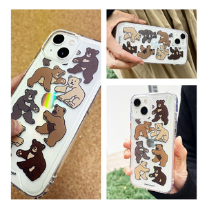BOOGIE WOOGIE iPhone 14 Pro用オーロラケース BEAR×BEAR BW24114I14P-イメージ12
