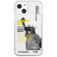 Dparks iPhone 13 mini用ソフトクリアケース LANDMARK-USA DS21117I13MN