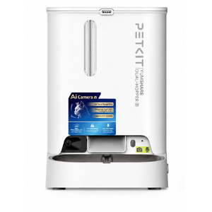 PETKIT 給餌器 YUMSHARE DUAL-HOPPER 2 with Camera Smart Pet Feeder ホワイト P592ﾀﾞﾌﾞﾙｷﾕｳｼﾞｷ-イメージ1