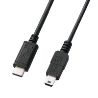 サンワサプライ USB2．0 Type C-miniBケーブル(2m) ブラック KU-CMB20