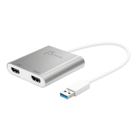 j5 create USB 3.0 to Dual HDMIディスプレイアダプター シルバー JUA365