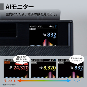 シャープ 加湿空気清浄機 e angle select グレー系 KI-75XE5-H-イメージ7