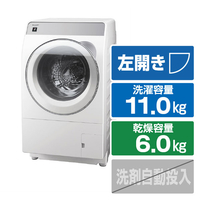 SHARP 【左開き】11kgドラム式洗濯乾燥機 ホワイト系 ES-11K1-WL