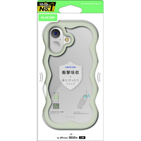 エレコム iPhone 17用ハイブリッドケース フレームカラー ウェーブ メタルステッカー付 ベージュ PM-A25AFCWAVEBE