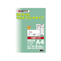 スマートバリュー OAマルチラベルF 12面100枚 FC28879-A238J
