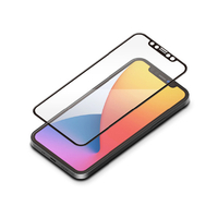 PGA iPhone 12 mini用ガイドフレーム付き 抗菌液晶全面保護ガラス スーパークリア PG-20FGL06FCL