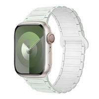 GAACAL Apple Watch 1-11/SE1-3 38/40/41/42(10-11)mm 防水のマグネット式シリコンバンド ミントグリーン W00563MBA