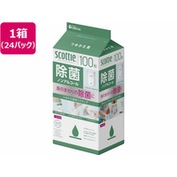 クレシア スコッティ ウェットティシュー 除菌ノンアルコール 詰替 100枚 24パック FC550YN-77143
