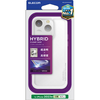 エレコム iPhone 15 Pro用ハイブリッドケース クリア PM-A23CHVCKCR