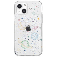 Dparks iPhone 13用ソフトクリアケース COSMOS DS21144I13