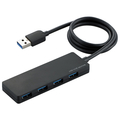 エレコム USB3．0ハブ 4ポートスタンダード ブラック U3H-FC03BBK