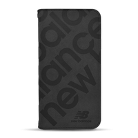 エム・ディー・シー iPhone 14 Pro用手帳ケース new balance スタンプロゴスエード ブラック MD-75240-1