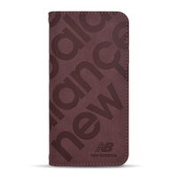 エム・ディー・シー iPhone 14 Pro用手帳ケース new balance スタンプロゴスエード バーガンディ MD-75240-2
