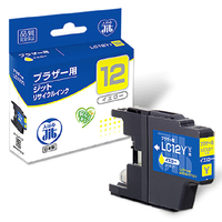 JIT ブラザー(brother) LC12Y対応 ジットリサイクルインクカートリッジ イエロー JIT-B12Y