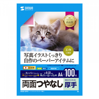 サンワサプライ インクジェット用両面印刷紙・厚手(大容量) JP-ERV5NA4N-100