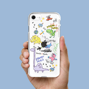 Dparks iPhone 14 Pro用ソフトクリアケース DINO DOODLE DS24155I14P-イメージ8