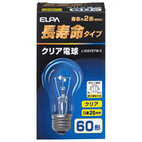 エルパ クリア電球 E26口金 60W形 1個入り L100V57W-C