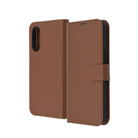 レイアウト arrows We2用Like standard 耐衝撃 手帳型レザーケース シンプル マグネット ブラウン RT-ARW2ELC1/DK