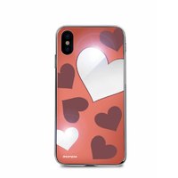 dreamplus iPhone XS/X用Heart MIRROR CASE レッド DP10158I8