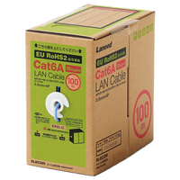 エレコム Cat6A 長尺LANケーブル 100m ブルー LD-GPAL/BU100RS
