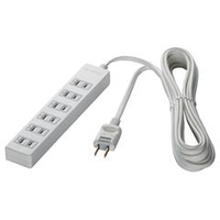 BUFFALO 2ピン式電源タップ 雷サージ防止付(6個口・3m) ホワイト BSTAPSG2630WH