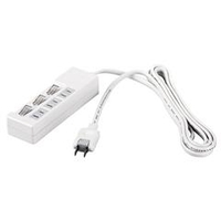 BUFFALO 2ピン式電源タップ 雷サージ防止/個別スイッチ付(3個口・3m) ホワイト BSTAPSW2330WH