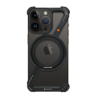 HACRAY iPhone 16 Pro用360 RingStandバンパー アルミ×ブラック HR27179I16PR
