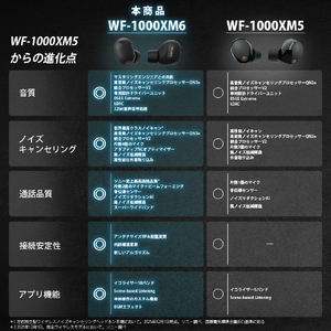 SONY ワイヤレスノイズキャンセリングステレオヘッドセット プラチナシルバー WF1000XM6 S-イメージ20