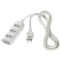 BUFFALO 2ピン式電源タップ シャッター付(4個口・2m) ホワイト BSTAPSH2420WH