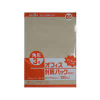 ツバメ工業 テープ付クラフト封筒 角3 85g／m2100枚 1パック(100枚) F807566-K85-K3T