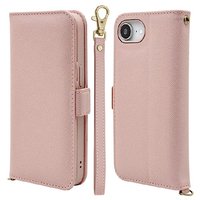 ラスタバナナ iPhone17e/16e用 ハンドストラップ手帳ケース ライトピンク 9432IP6EBHSLPK