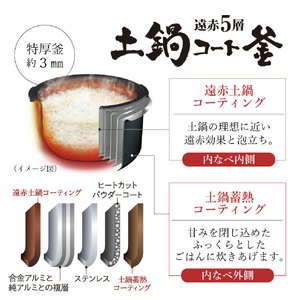 タイガー 圧力IHジャー炊飯器 ブラック JRI-T100K-イメージ3