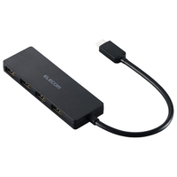 エレコム USB Type-C 4ポートUSB2.0ハブ ブラック U2HC-H040BK