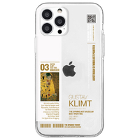 Dparks iPhone 13 Pro用ソフトクリアケース 美術館 チケット風 クリムト DS21191I13P