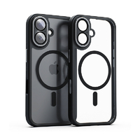 miak iPhone 16用レンズガード一体型MagSafe対応クリアケース ブラック MA27192I16