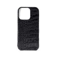 ABBI SIGNATURE iPhone 15 Pro用LIPARI イタリアンレザー MagSafe対応バックカバー ブラック ABS26193I15PR