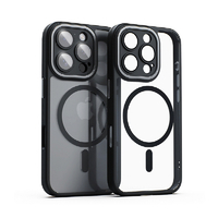 miak iPhone 16 Pro用レンズガード一体型MagSafe対応クリアケース ブラック MA27194I16PR