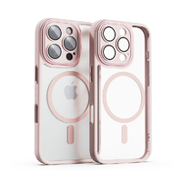 miak iPhone 16 Pro用レンズガード一体型MagSafe対応クリアケース ピンク MA27198I16PR
