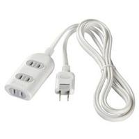 BUFFALO 2ピン式電源タップ(3個口・3m) ホワイト BSTAPST2330WH