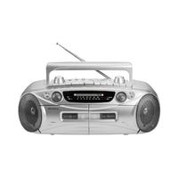 WINTECH ダブルラジカセ シルバー WCT-2