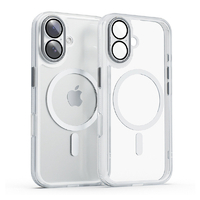 miak iPhone 16 Plus用レンズガード一体型MagSafe対応クリアケース スモーキークリア MA27201I16PL