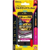 サンクレスト iPhone6 衝撃自己吸収フルラウンドフィルム　光沢ハードコート　ブラック IP6-FAFBK
