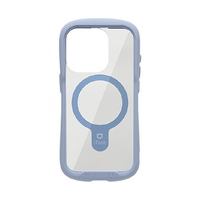 Hamee iPhone 15 Pro用強化ガラスクリアケース iFace Reflection Magnetic ペールブルー 41-962039