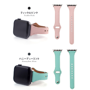 WEARPLANET Apple Watch 49/46/45/44/42mm用Slim Line フラット本革バンド ディープブラック WP23205AWBK-イメージ12