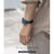 WEARPLANET Apple Watch 49/46/45/44/42mm用Slim Line フラット本革バンド ディープブラック WP23205AWBK-イメージ3
