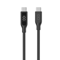 CIO CtoC 液晶ディスプレイ付きシリコンケーブル 2m ブラック CIO-SL-SC-CC2-BK
