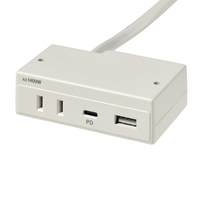 エルパ 家具用コンセントUSB AC1個口+Type-A 1ポート+Type-C 1ポート ホワイト FO-UC123(W)