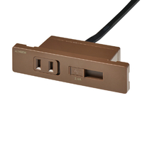 エルパ 家具用コンセントUSB AC1個口+Type-C1ポート ブラウン FO-RUC112T(BR)