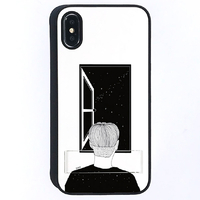 Dparks iPhone XS/X用ケース spirit case 窓際の男 DS15216I58