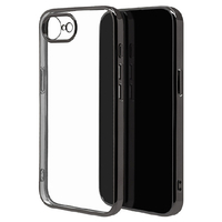 ラスタバナナ iPhone17e/16e用 極TPUケース メタルフレーム ブラック 9461IP6ETPLBK